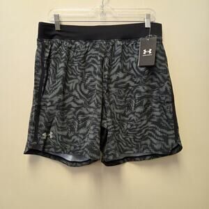 Under Armour Shorts Men's Large UA Launch Elite 7" Shorts Black Grey 1383269-001